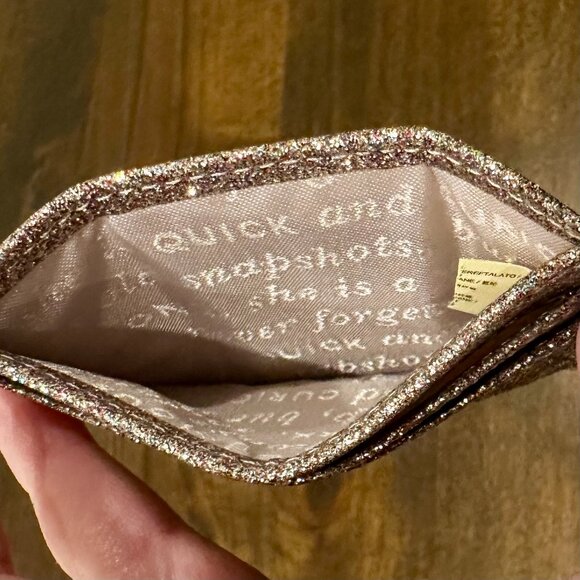 Kate Spade New York - Pink Glitter Bug Card Holder - Picture 3 of 7